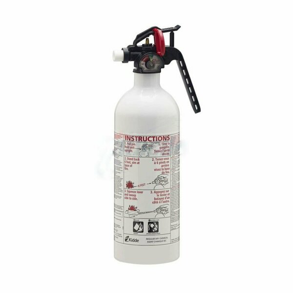 American Imaginations 2 LB. Stainless Steel White Kitchen-Garage Fire Extinguisher AI-37078